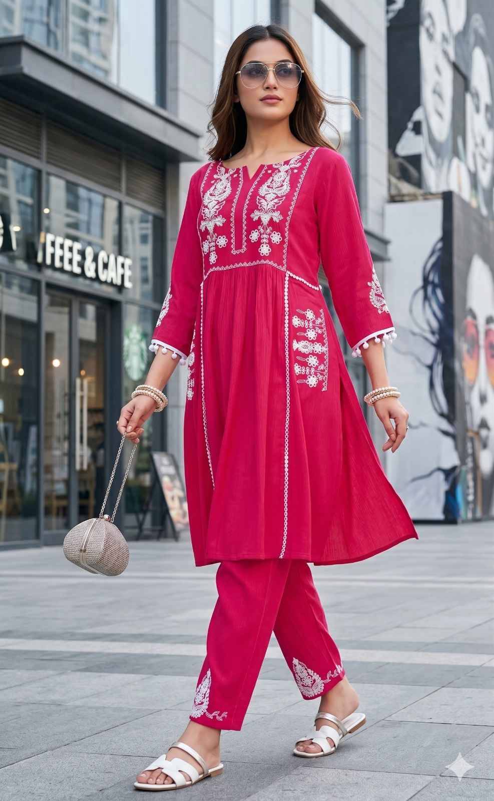 VENILA By Fashid 01 to 04 Designer Casuals Wear Collection Viscose Kurtis With Bottom Hand work At Wholesale Price